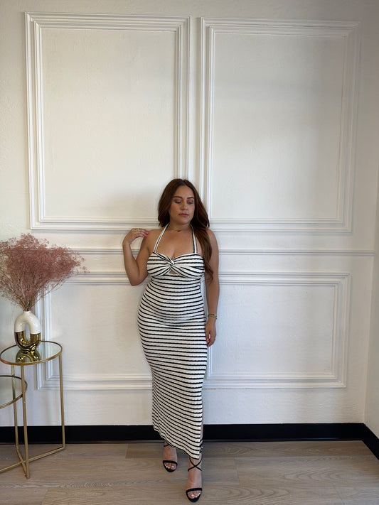 Striped Maxi Dress ￼