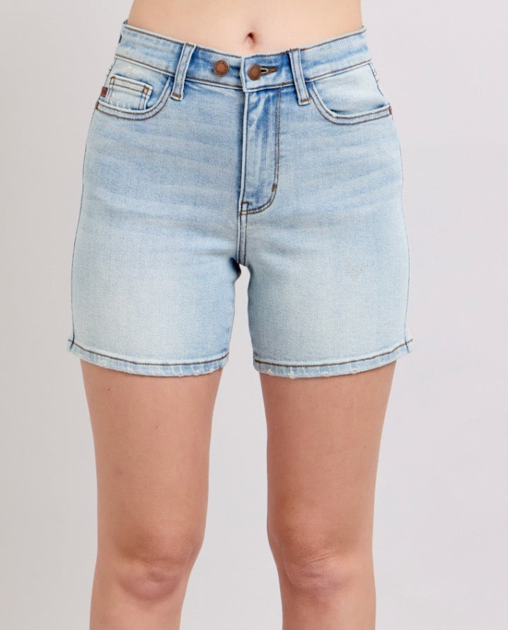 Snatched in Denim Shorts