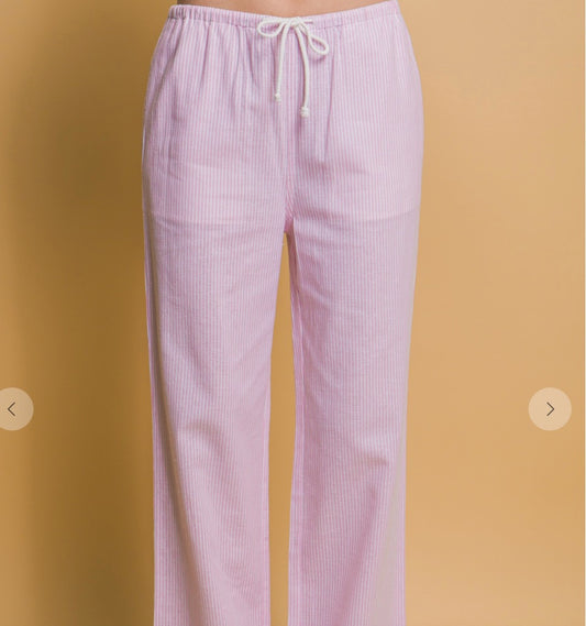 Linen Wide-Leg Pants