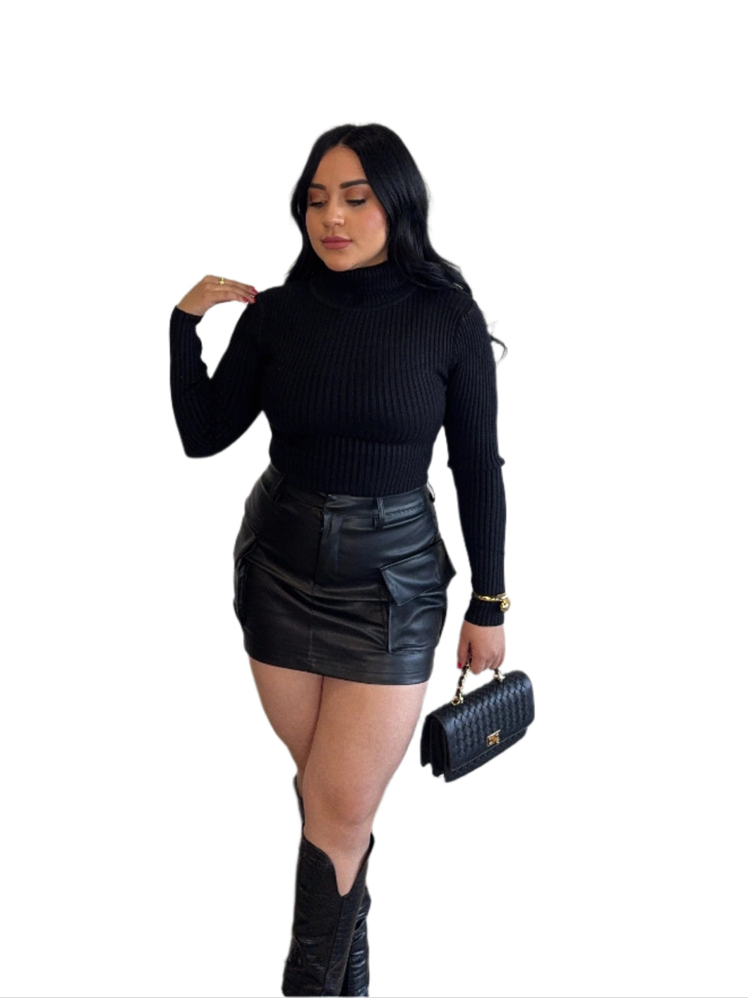 Emily Cropped Turtle Neck