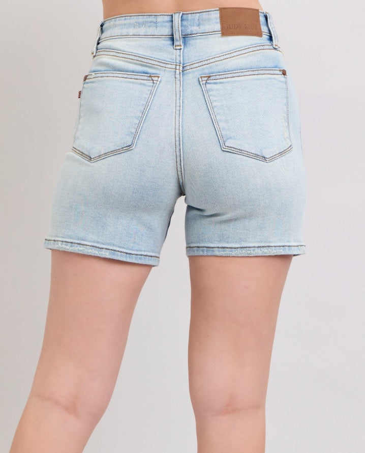 Snatched in Denim Shorts