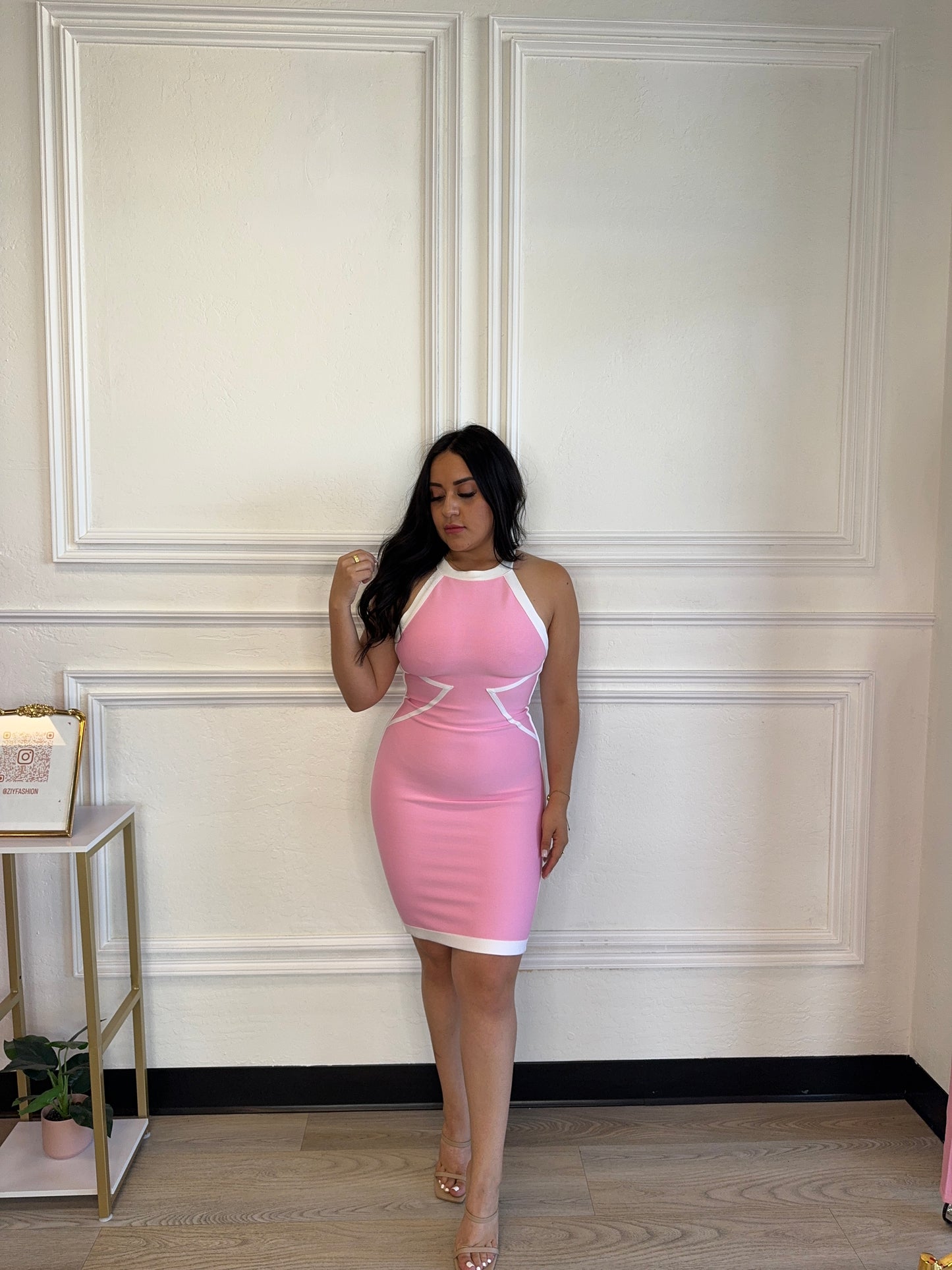 Bandage Halter Neck Dress