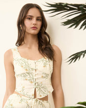Load image into Gallery viewer, Floral Corset Crop Top

