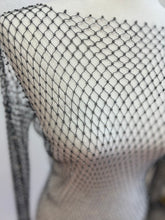 Load image into Gallery viewer, Fish Net Rhinestone Dress

