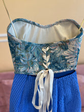 Load image into Gallery viewer, Lace Up Blue Corset
