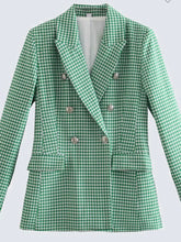 Load image into Gallery viewer, Green Plaid Blazer
