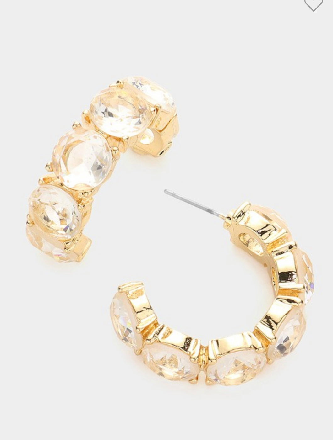 Gold diamond hoop earrings